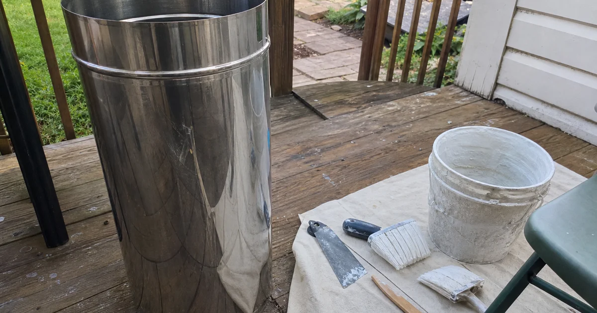 Stainless steel liner sleeve next to HeatShield application tools