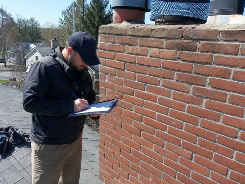 Technician documenting Level 2 inspection findings
